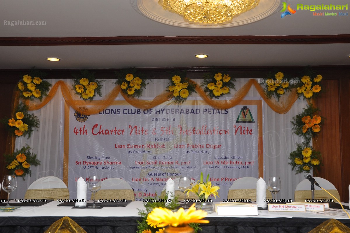 Lions Club of Hyderabad Petals 4th Charter Nite & 5th Installation Nite