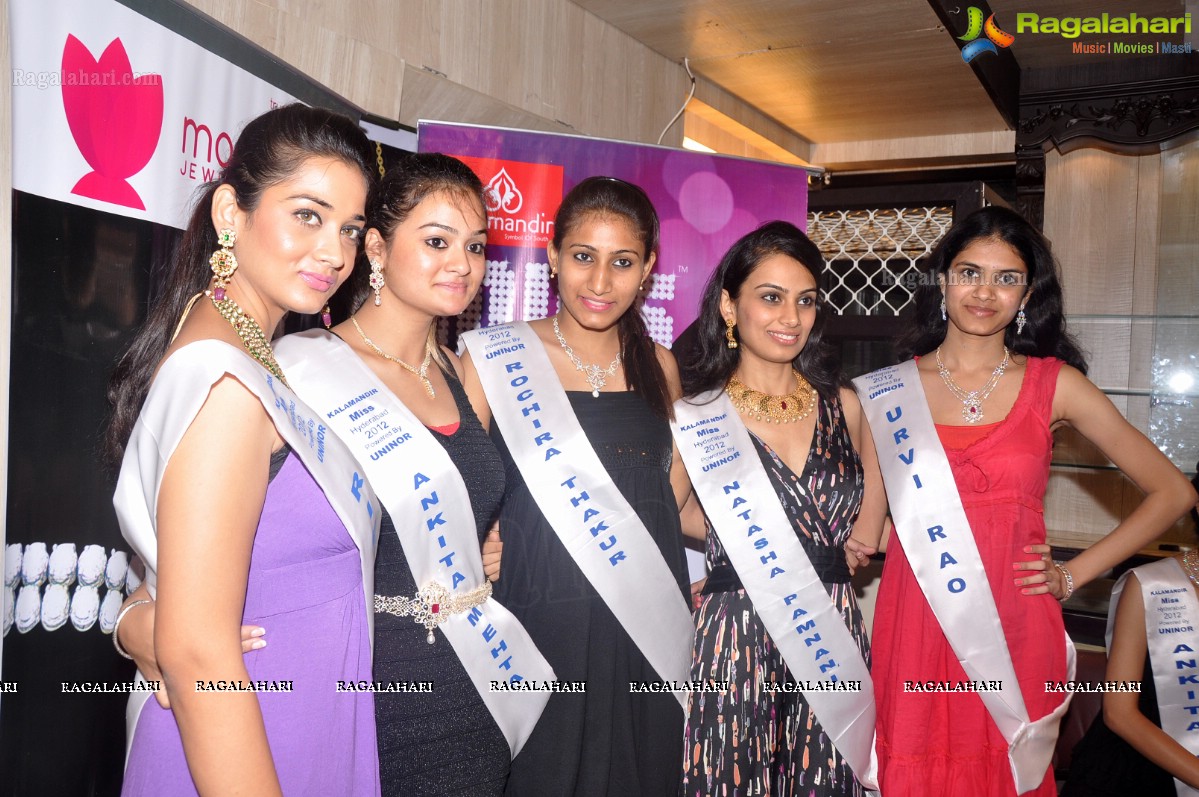 Miss Hyderabad 2012 Finalists at Manepally Jewellers