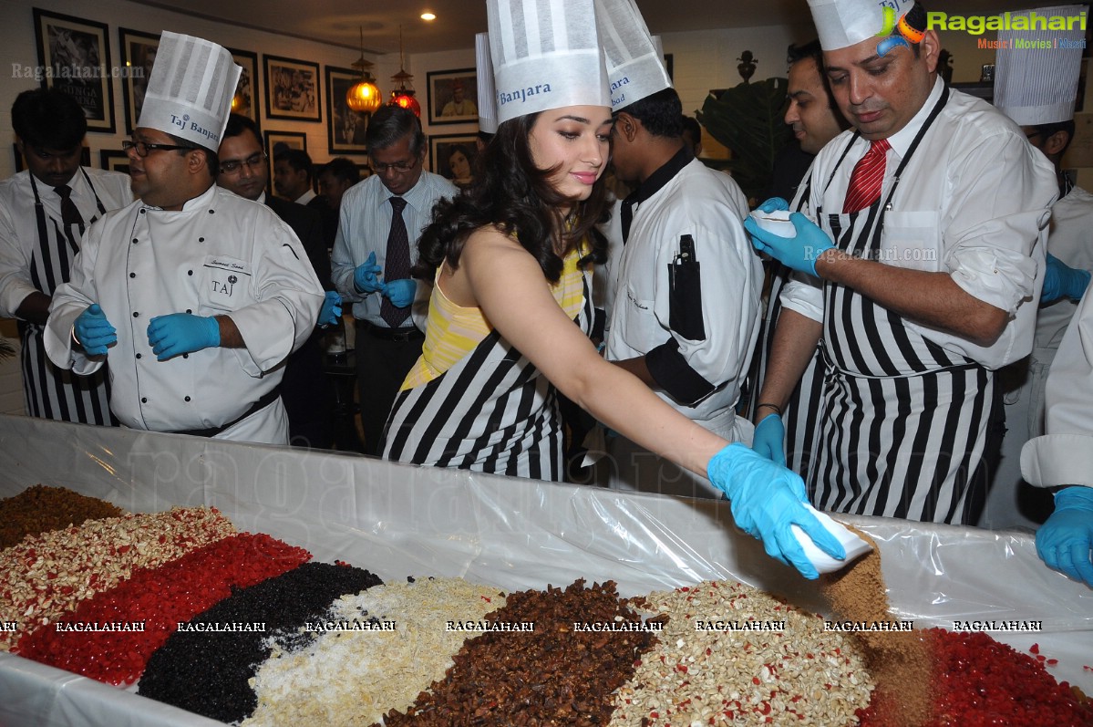 Tamannaah participates in Cake Mixing at Taj Banjara, Hyderabad