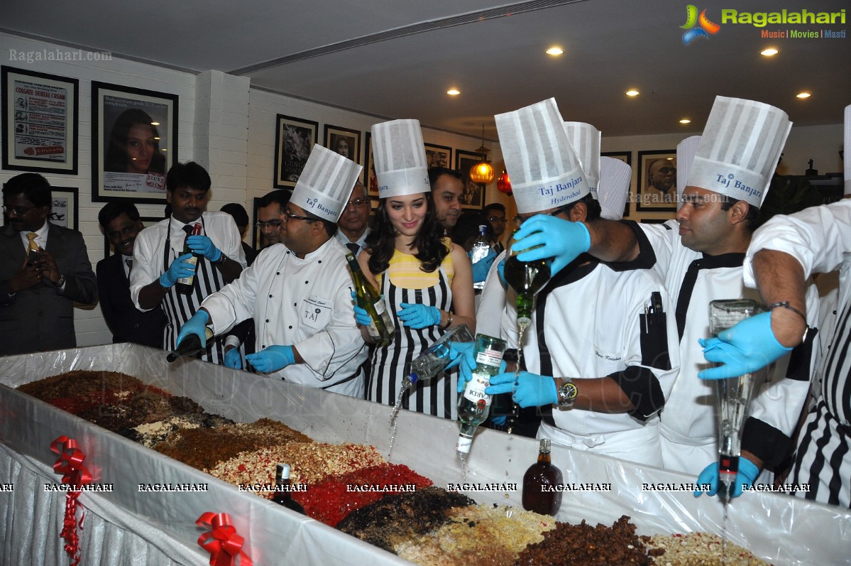 Tamannaah participates in Cake Mixing at Taj Banjara, Hyderabad