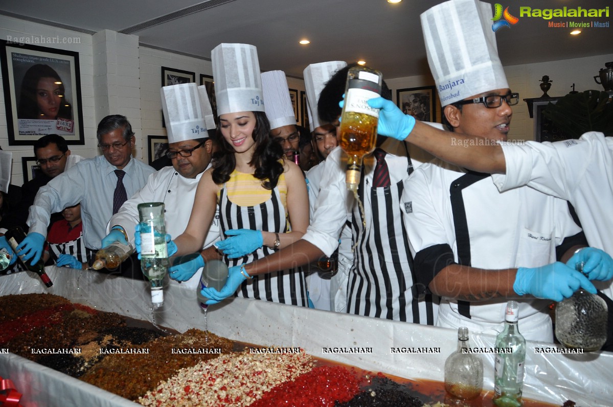 Tamannaah participates in Cake Mixing at Taj Banjara, Hyderabad