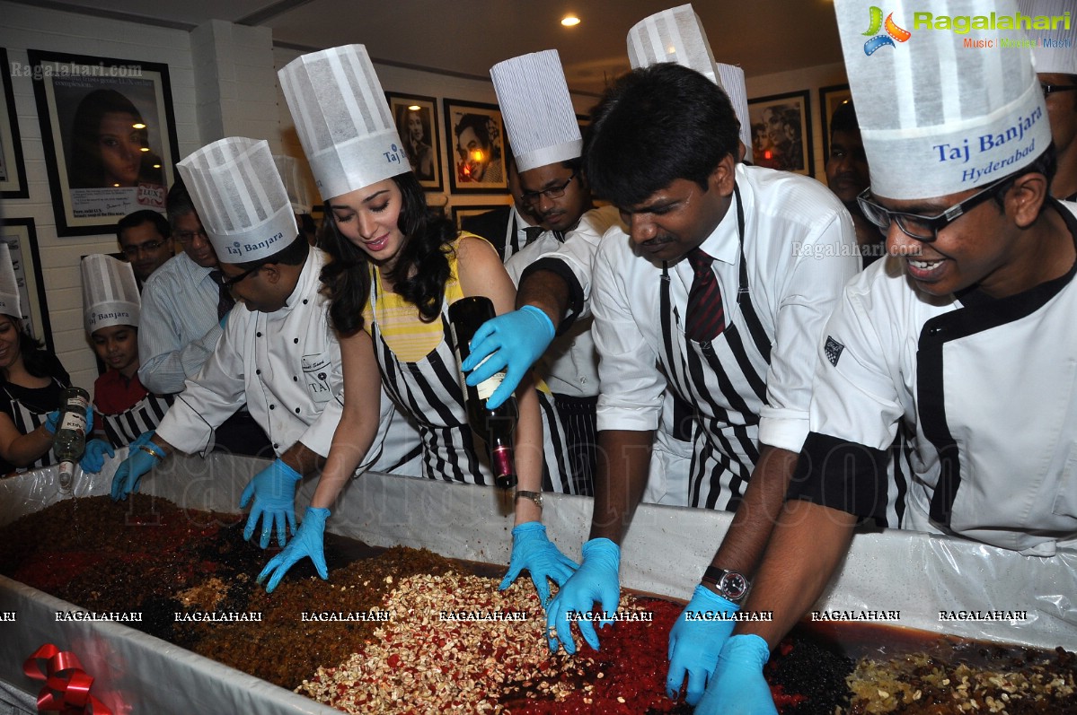 Tamannaah participates in Cake Mixing at Taj Banjara, Hyderabad