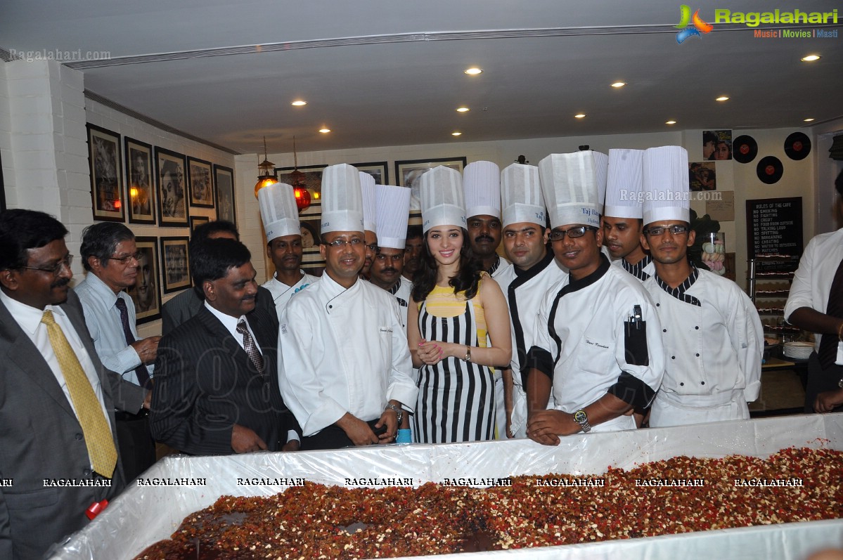 Tamannaah participates in Cake Mixing at Taj Banjara, Hyderabad