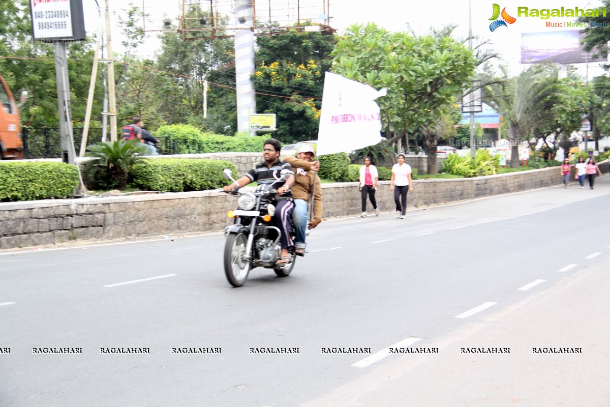 Pink Ribbon Walk 2013 by Ushalakshmi Breast Cancer Foundation at KBR Park, Hyderabad