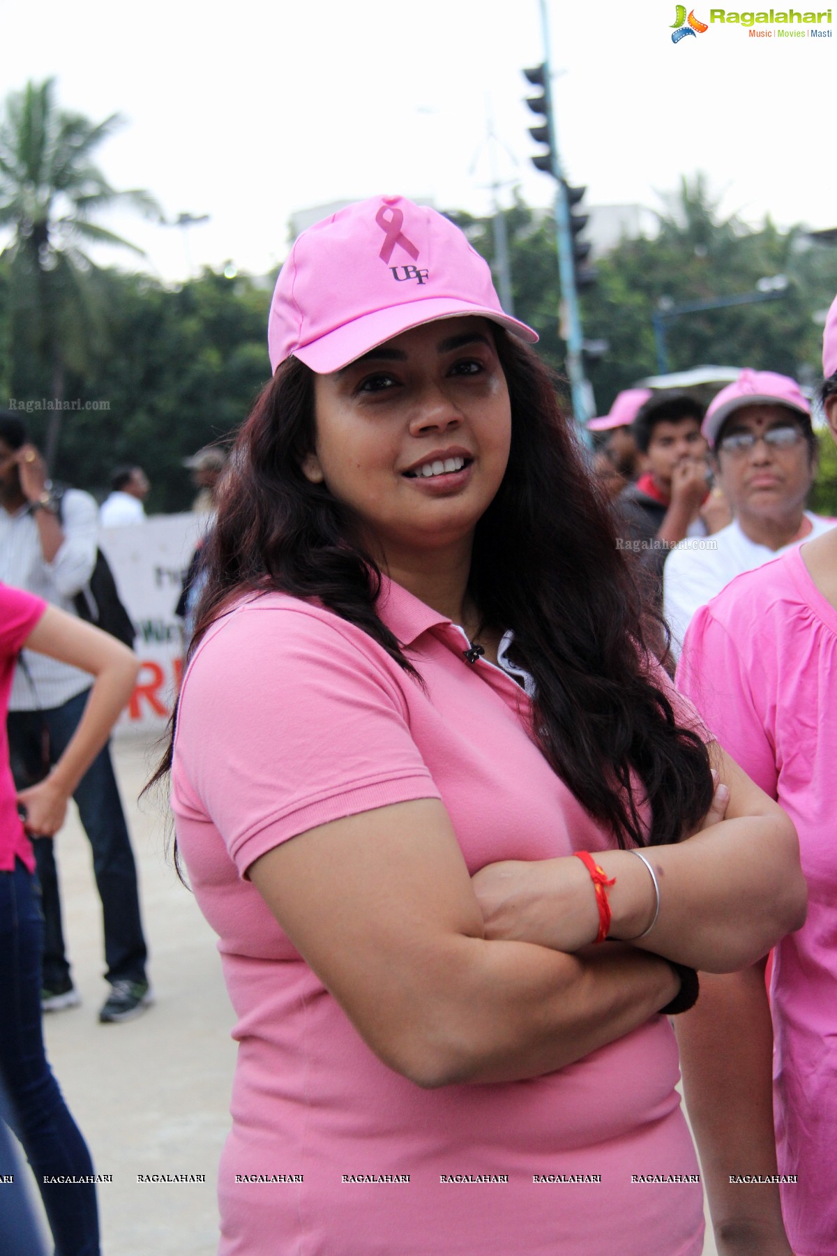 Pink Ribbon Walk 2013 by Ushalakshmi Breast Cancer Foundation at KBR Park, Hyderabad