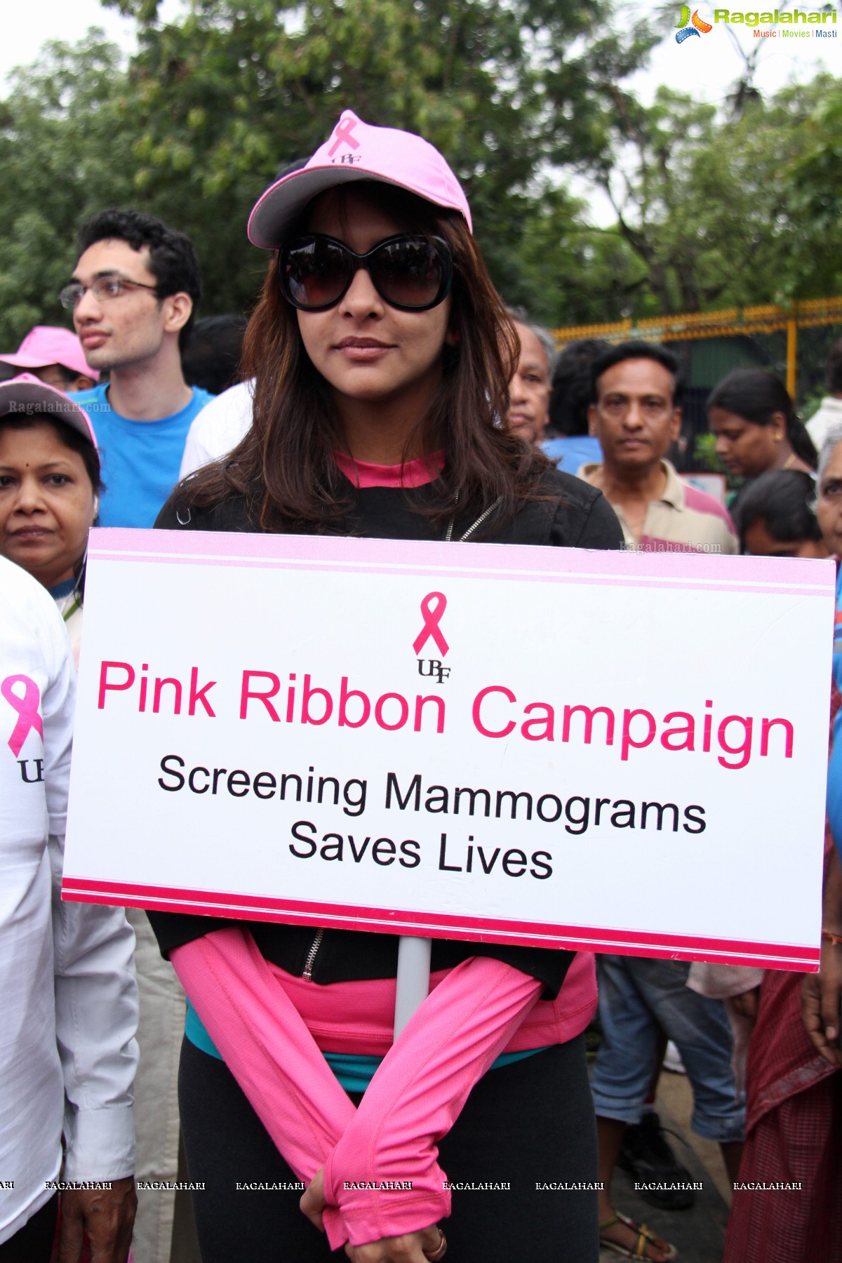 Pink Ribbon Walk 2013 by Ushalakshmi Breast Cancer Foundation at KBR Park, Hyderabad