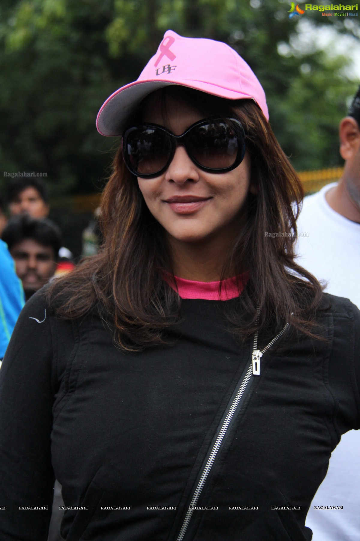 Pink Ribbon Walk 2013 by Ushalakshmi Breast Cancer Foundation at KBR Park, Hyderabad