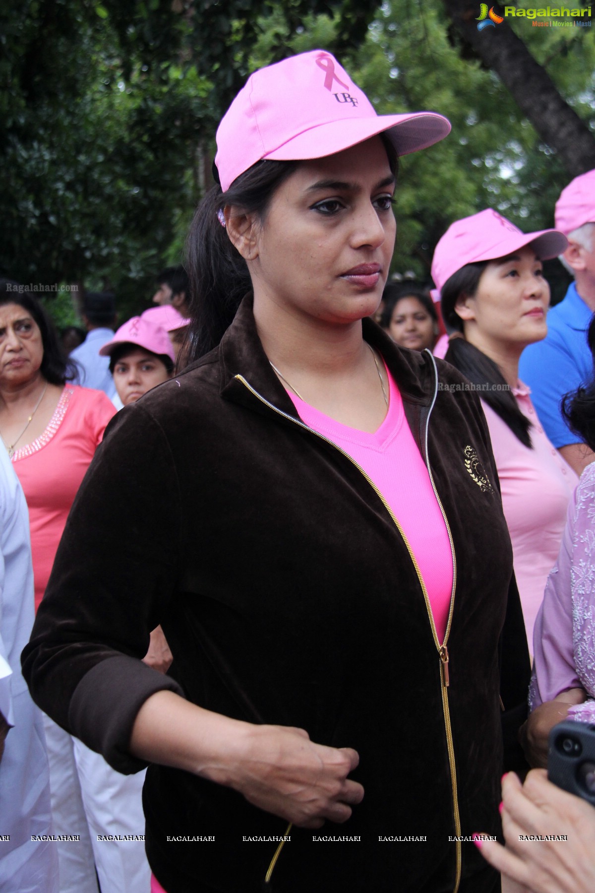 Pink Ribbon Walk 2013 by Ushalakshmi Breast Cancer Foundation at KBR Park, Hyderabad