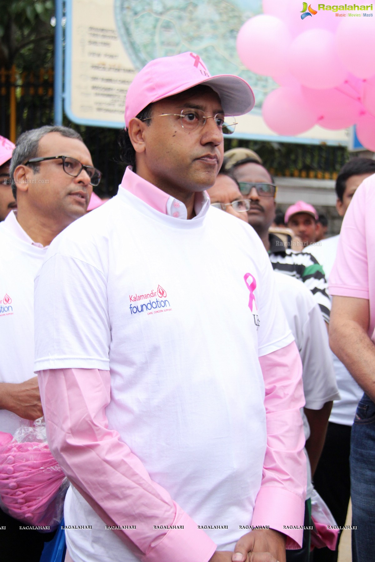 Pink Ribbon Walk 2013 by Ushalakshmi Breast Cancer Foundation at KBR Park, Hyderabad