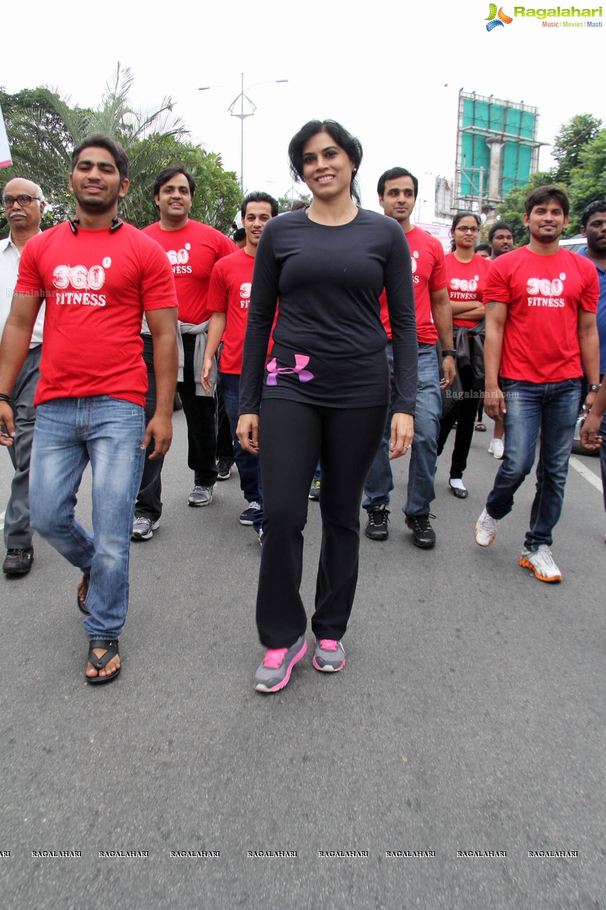 Pink Ribbon Walk 2013 by Ushalakshmi Breast Cancer Foundation at KBR Park, Hyderabad