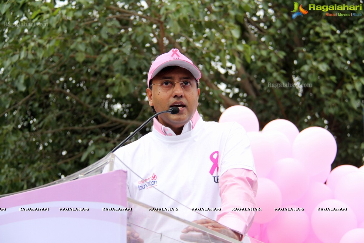 Pink Ribbon Walk 2013 by Ushalakshmi Breast Cancer Foundation at KBR Park, Hyderabad