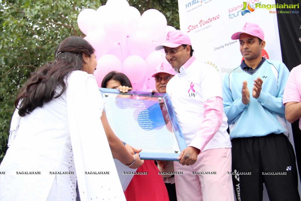 Pink Ribbon Walk 2013 by Ushalakshmi Breast Cancer Foundation at KBR Park, Hyderabad