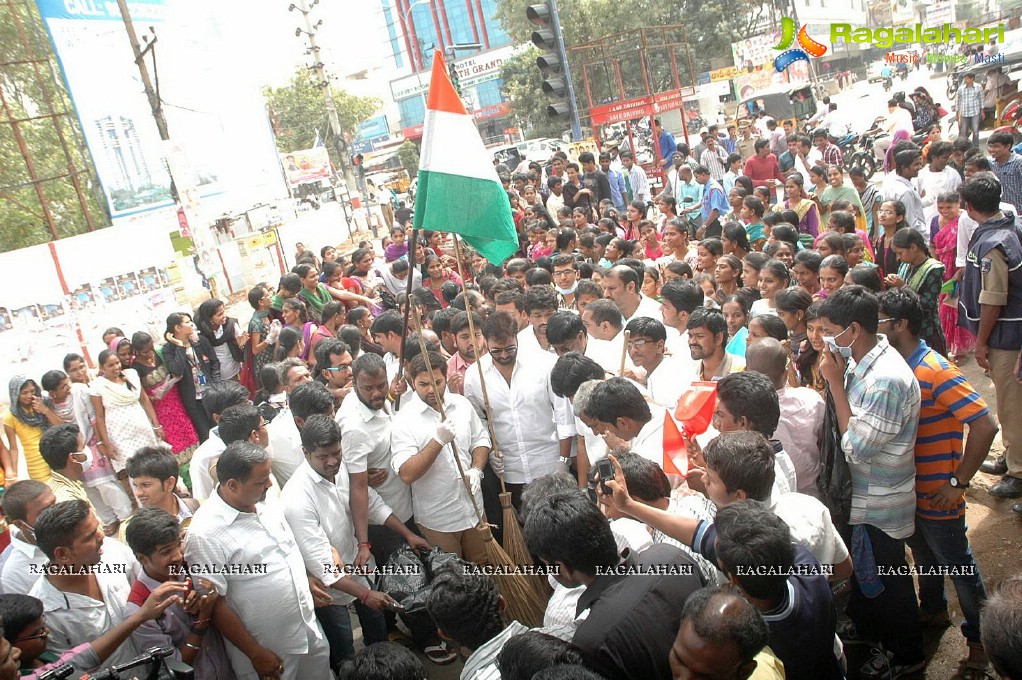 Nara Rohit participates in Swachh Bharat Campaign at ECIL, Hyderabad