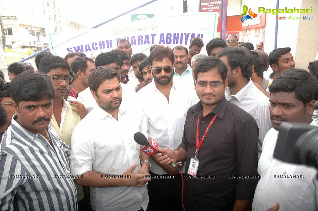 Nara Rohit participates in Swachh Bharat Campaign at ECIL, Hyderabad