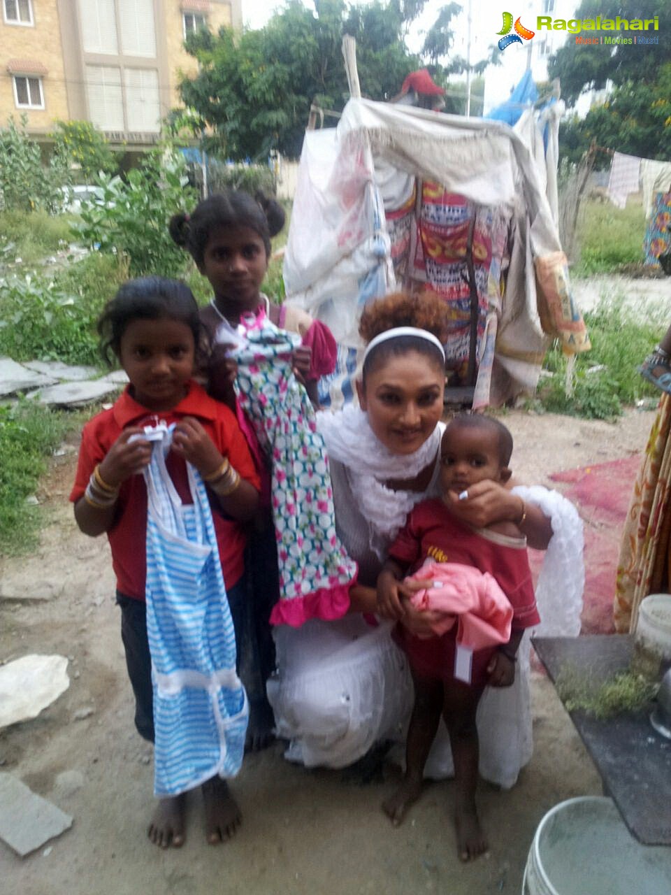 Ramya Sri Distribute Clothes & Food