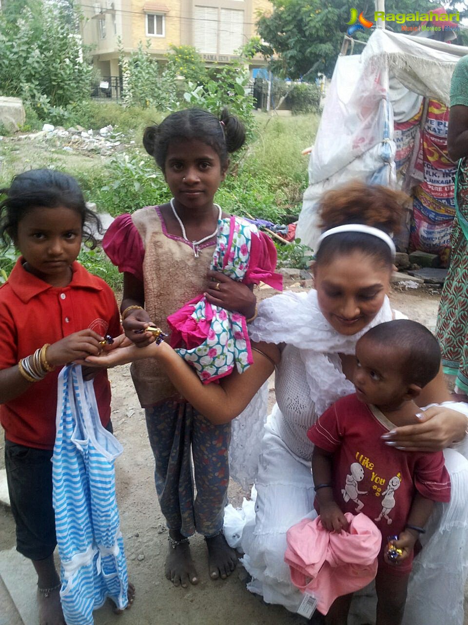 Ramya Sri Distribute Clothes & Food