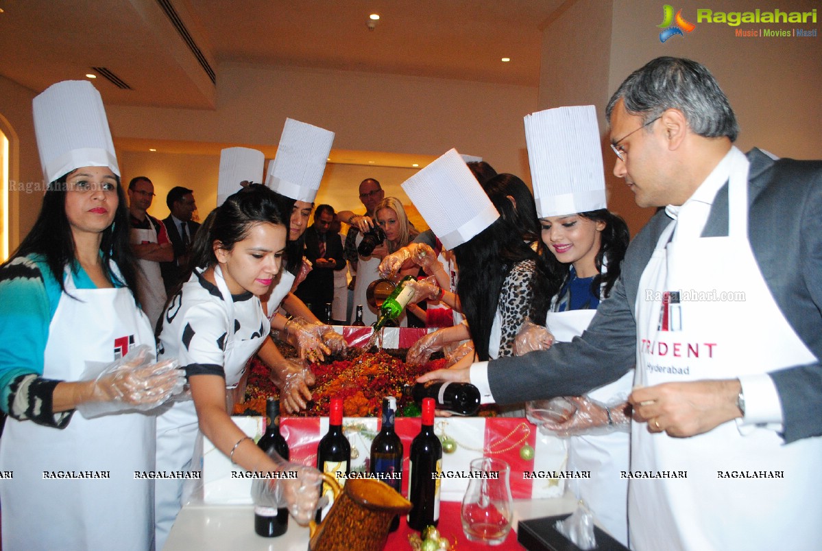 Christmas Cake Mixing Ceremony 2014 at Trident Hyderabad