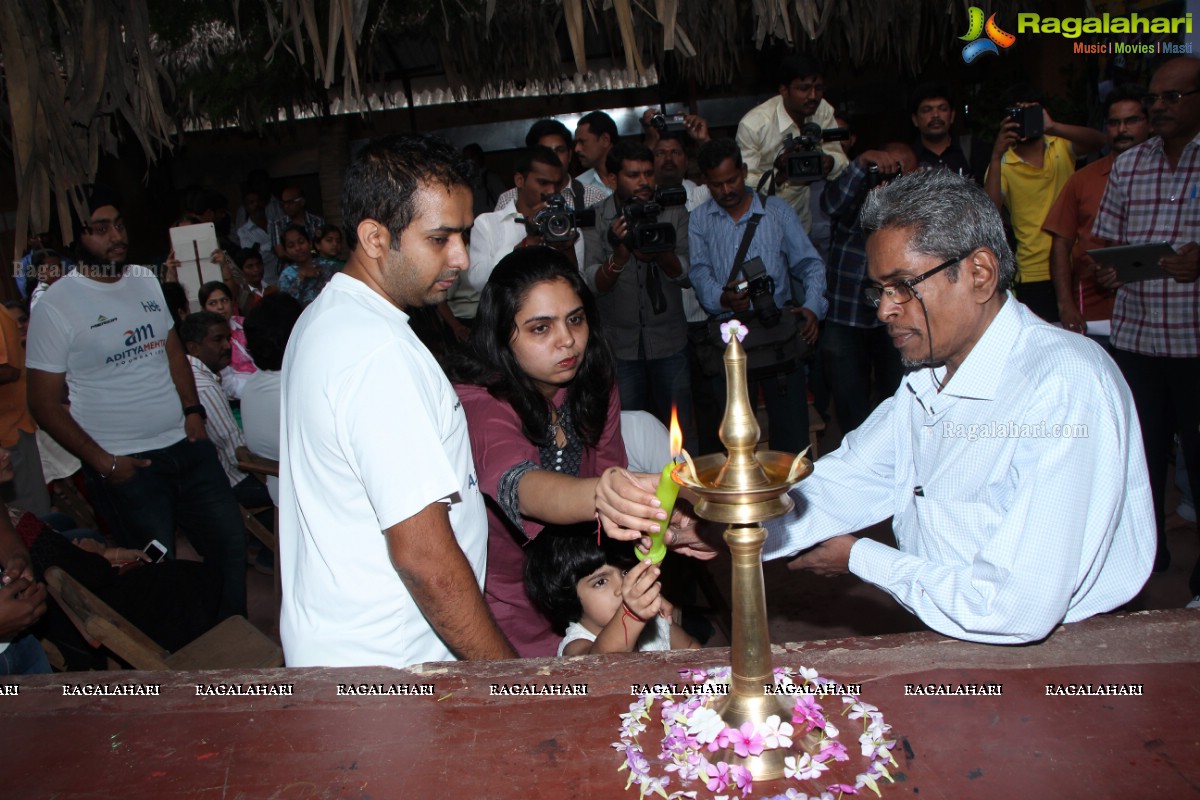 Amala Akkineni presents sports equipment to three para athletes