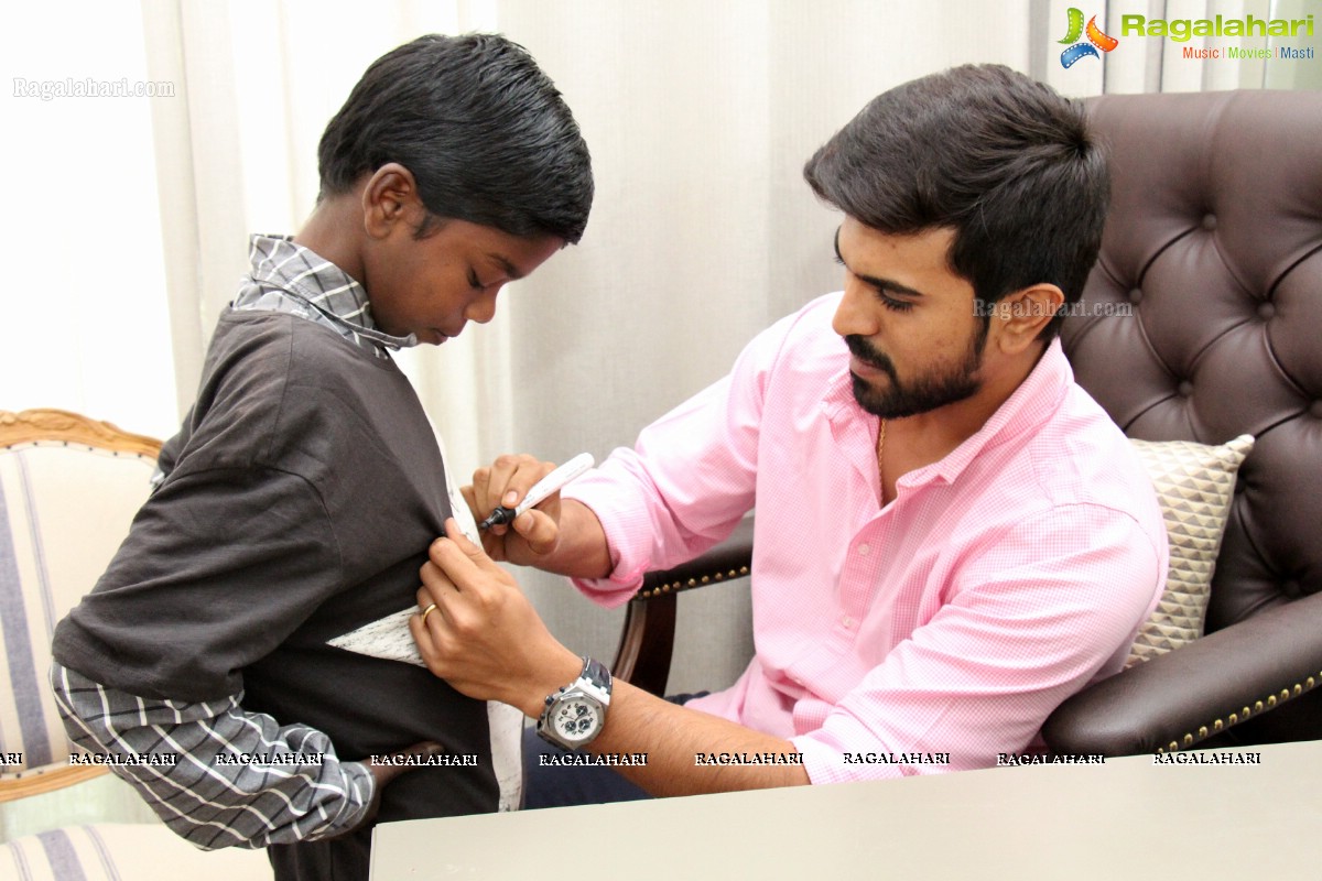 Ram Charan with HIV Positive Child