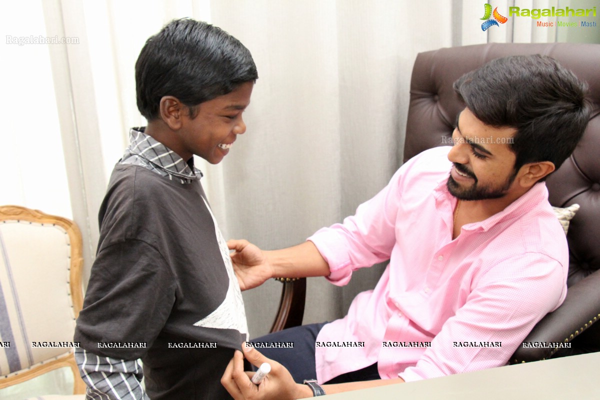 Ram Charan with HIV Positive Child