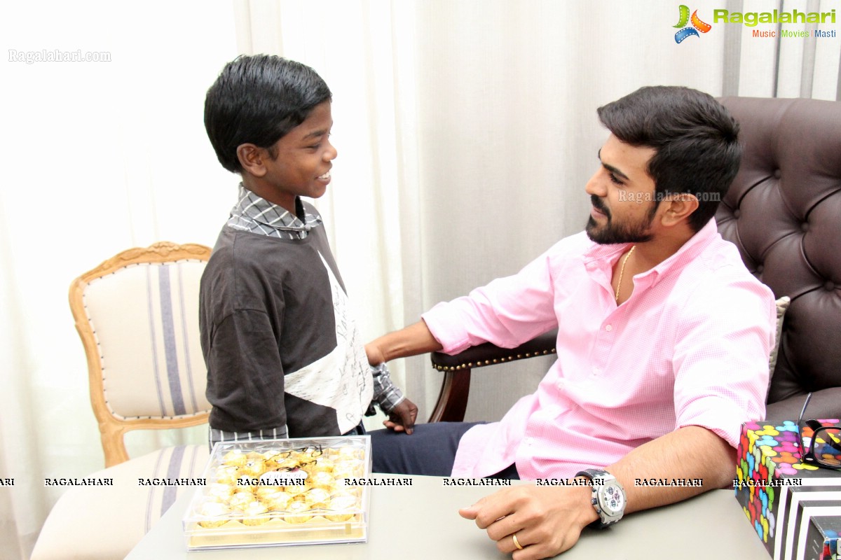 Ram Charan with HIV Positive Child