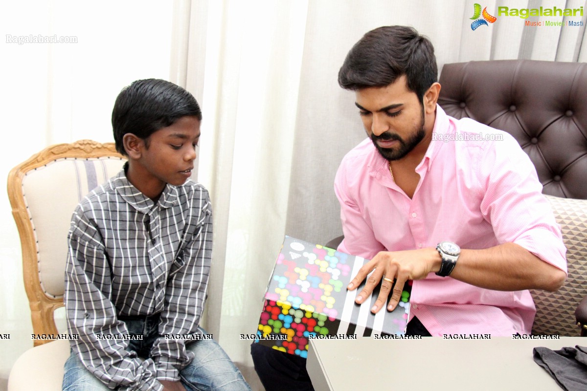 Ram Charan with HIV Positive Child