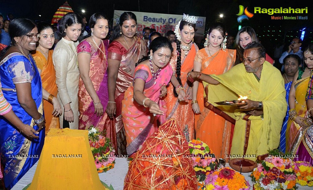 Reshma Rathore celebrates Bathukamma Festival