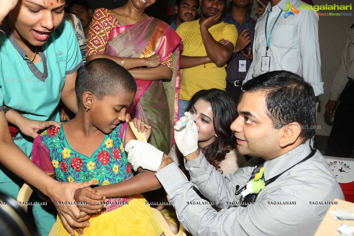 Samantha at Hepatitis B Vaccination Camp for Children at Continental Hospitals