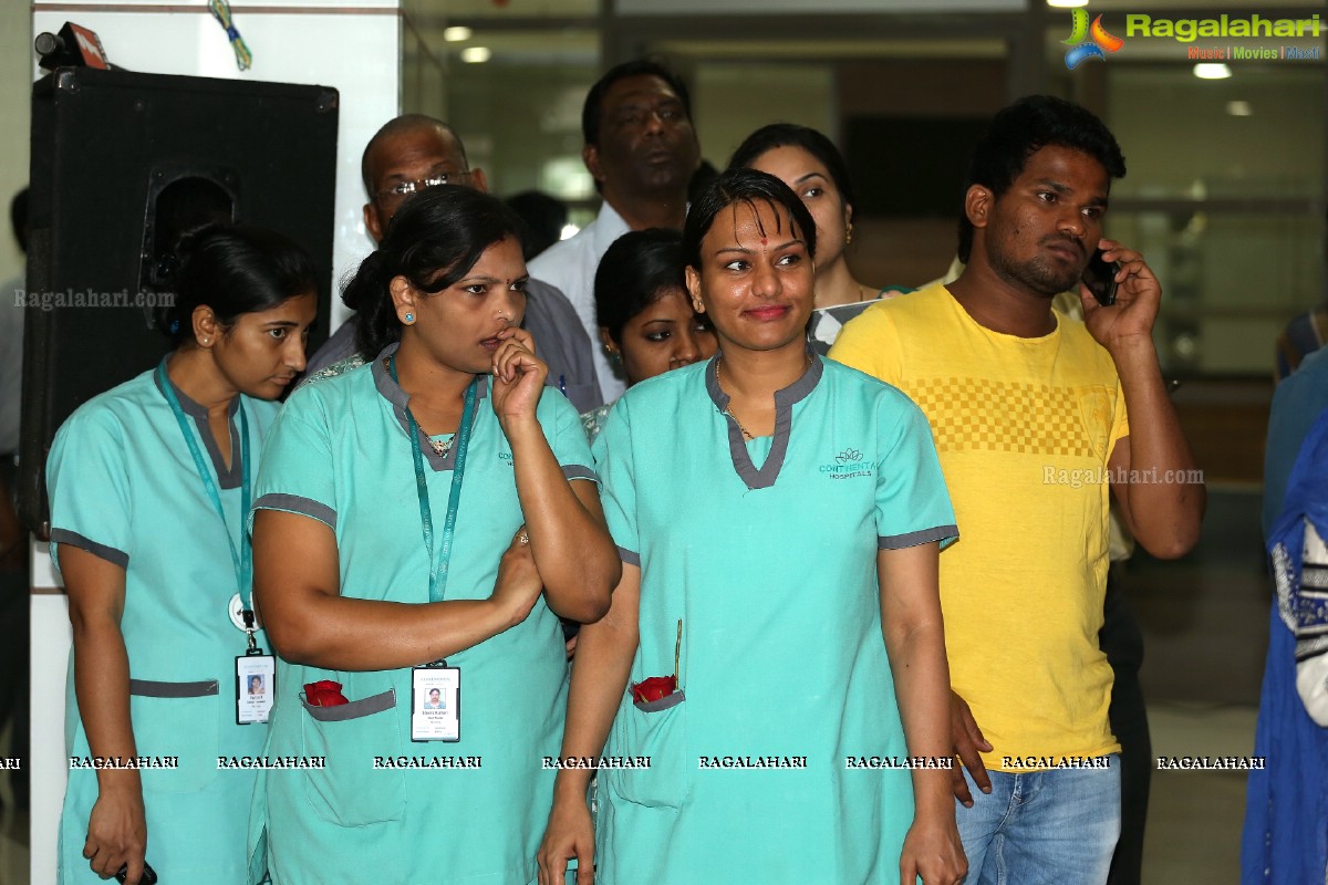 Samantha at Hepatitis B Vaccination Camp for Children at Continental Hospitals