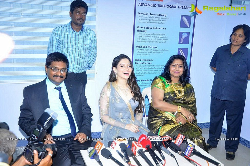 Tamanna launches 'V Care Beauty Clinic' at Vijayawada
