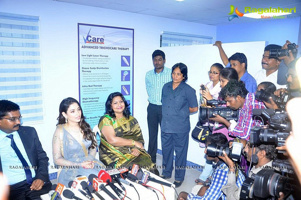 Tamanna launches 'V Care Beauty Clinic' at Vijayawada