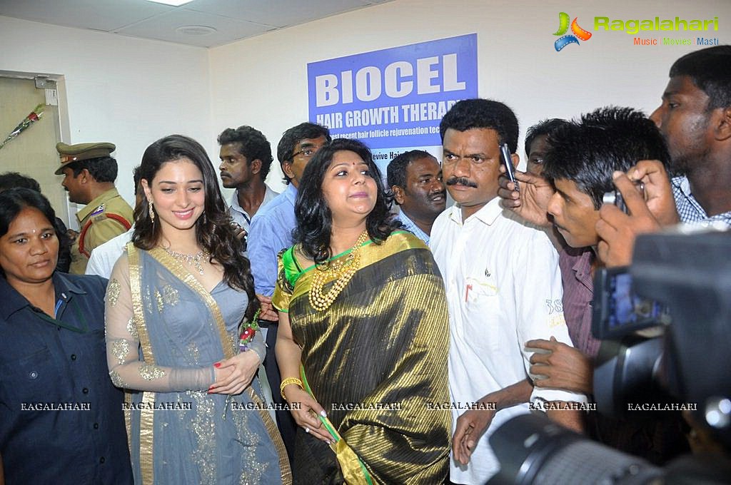 Tamanna launches 'V Care Beauty Clinic' at Vijayawada