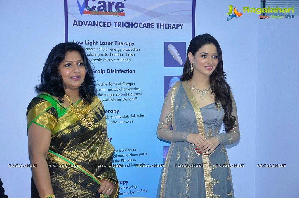 Tamanna launches 'V Care Beauty Clinic' at Vijayawada