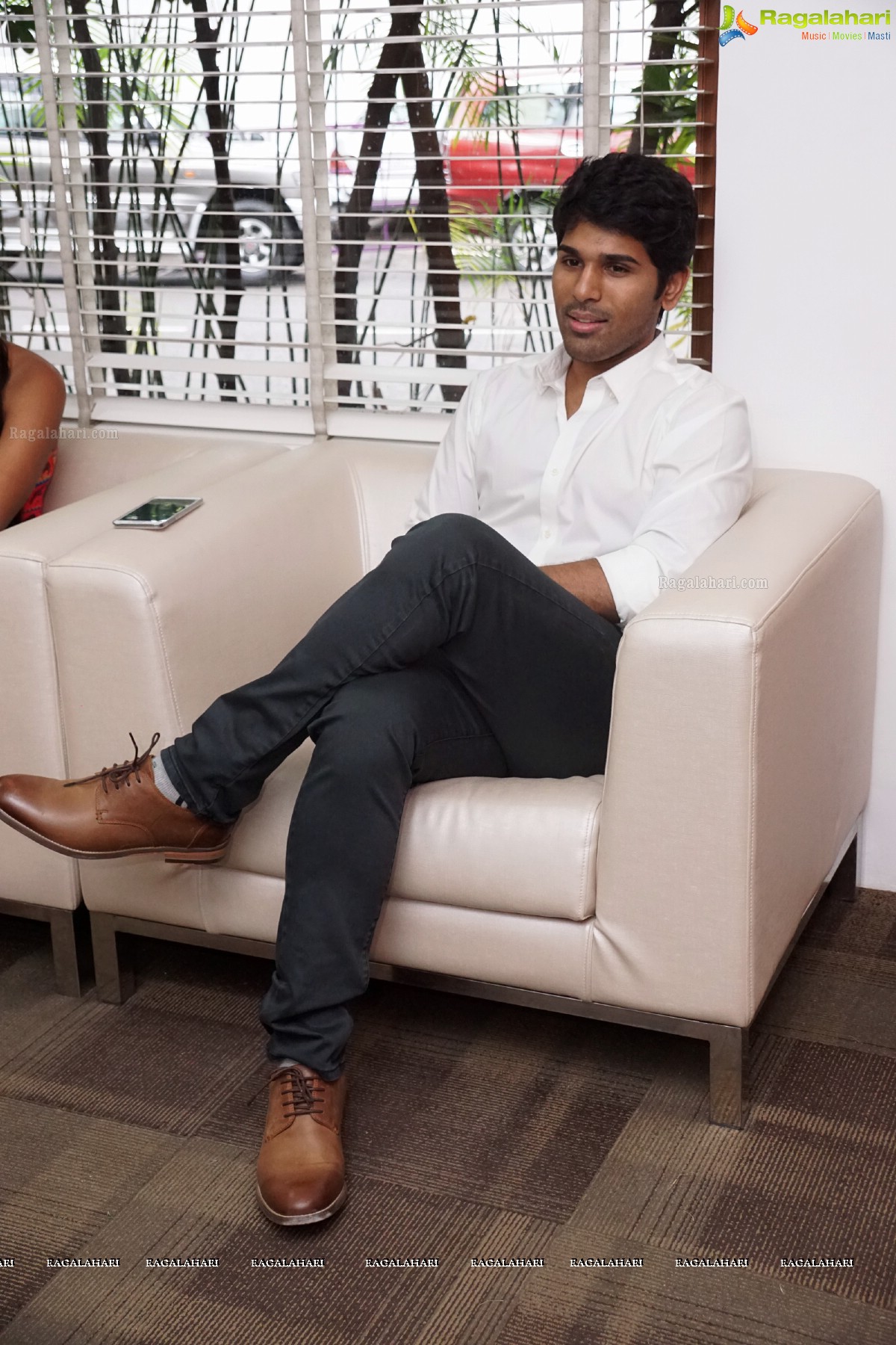 Allu Sirish poses with Bunny Mascot at PETA Stall, Hyderabad