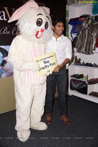 Allu Sirish poses with Bunny Mascot at PETA Stall