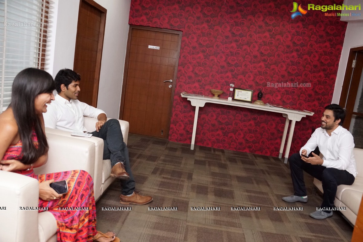 Allu Sirish poses with Bunny Mascot at PETA Stall, Hyderabad