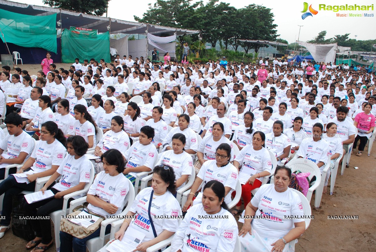 Being Women Ruchika Sharma enters Guinness World Record and creates History of India for Largest Facial Yoga Class