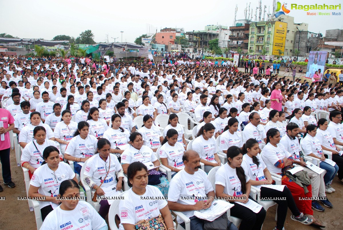 Being Women Ruchika Sharma enters Guinness World Record and creates History of India for Largest Facial Yoga Class