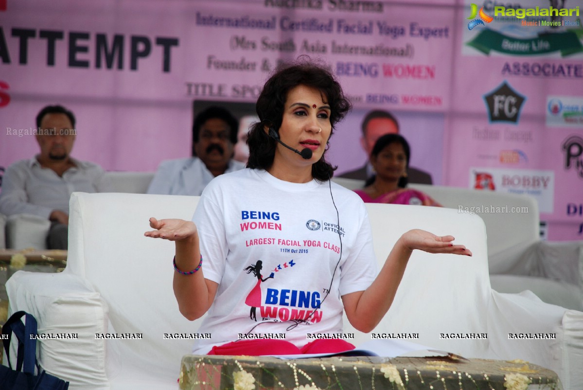 Being Women Ruchika Sharma enters Guinness World Record and creates History of India for Largest Facial Yoga Class