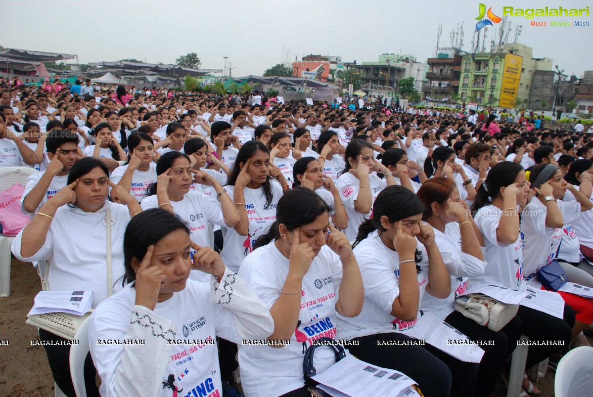 Being Women Ruchika Sharma enters Guinness World Record and creates History of India for Largest Facial Yoga Class