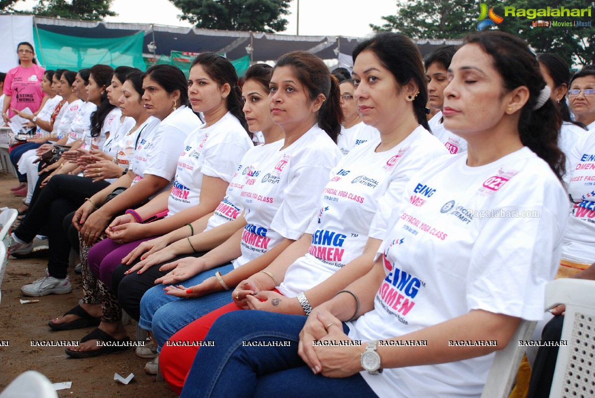 Being Women Ruchika Sharma enters Guinness World Record and creates History of India for Largest Facial Yoga Class