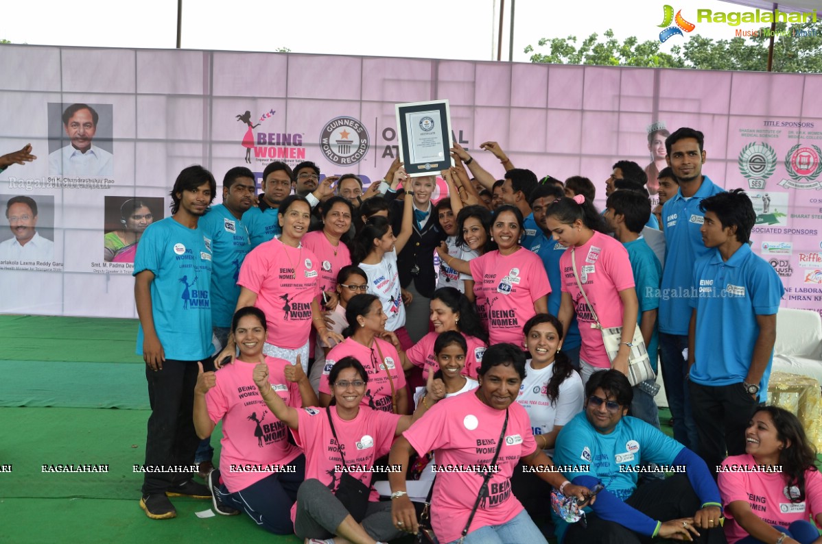 Being Women Ruchika Sharma enters Guinness World Record and creates History of India for Largest Facial Yoga Class