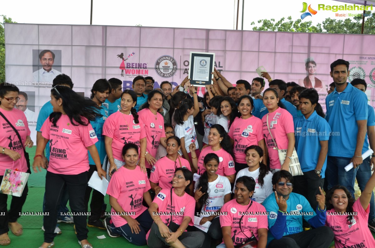 Being Women Ruchika Sharma enters Guinness World Record and creates History of India for Largest Facial Yoga Class