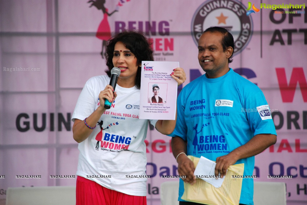 Being Women Ruchika Sharma enters Guinness World Record and creates History of India for Largest Facial Yoga Class