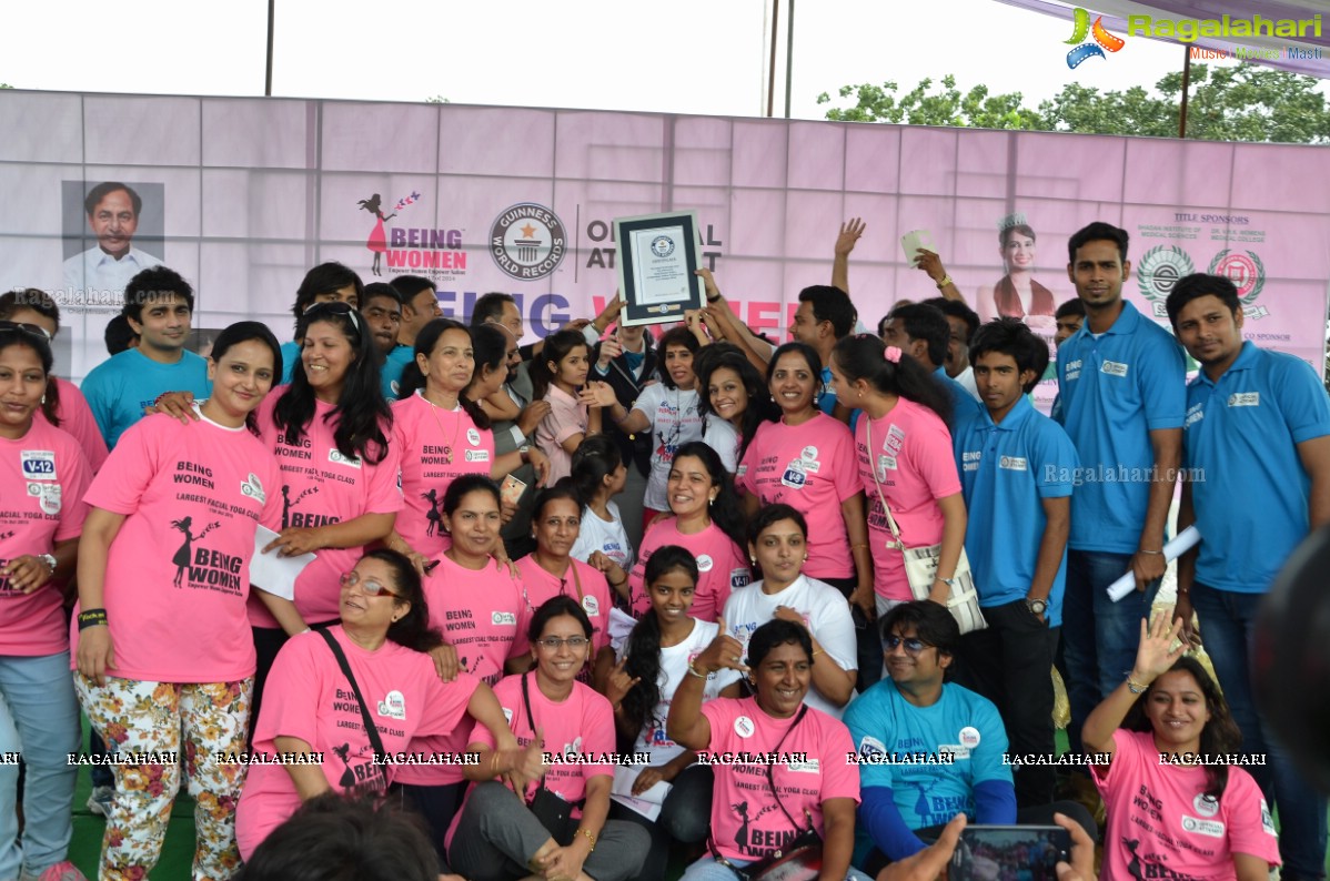 Being Women Ruchika Sharma enters Guinness World Record and creates History of India for Largest Facial Yoga Class