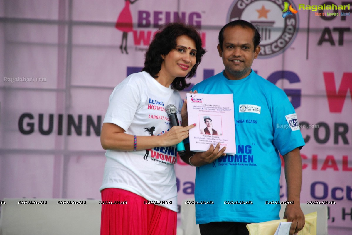 Being Women Ruchika Sharma enters Guinness World Record and creates History of India for Largest Facial Yoga Class