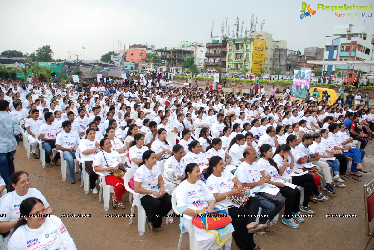 Being Women Ruchika Sharma enters Guinness World Record and creates History of India for Largest Facial Yoga Class