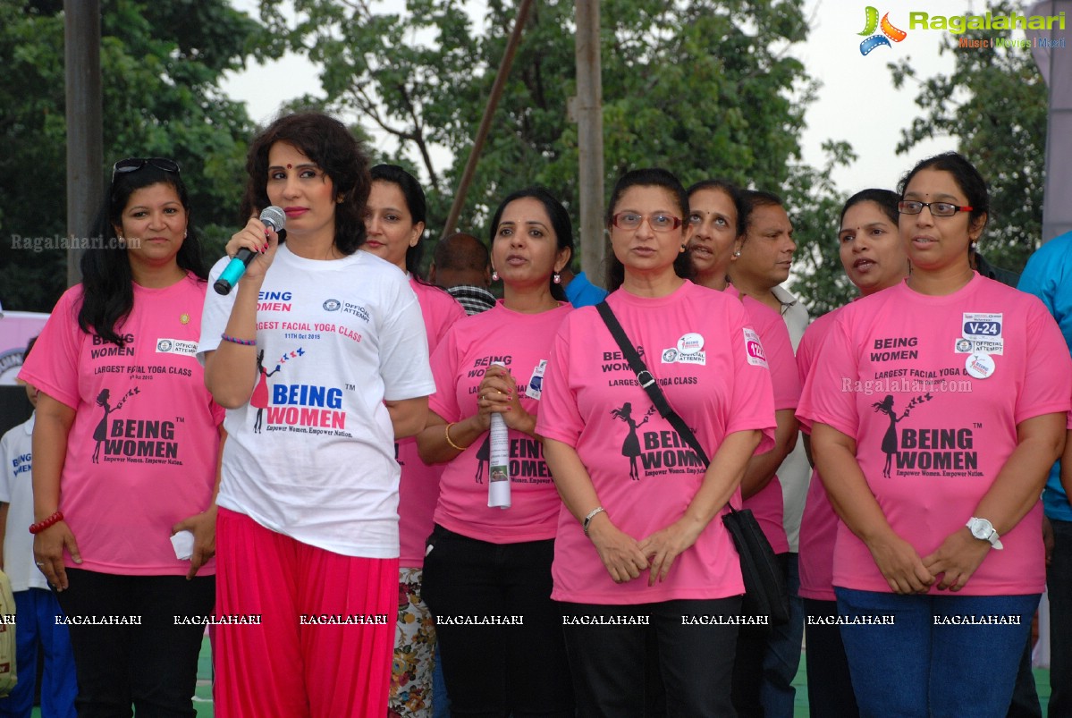 Being Women Ruchika Sharma enters Guinness World Record and creates History of India for Largest Facial Yoga Class