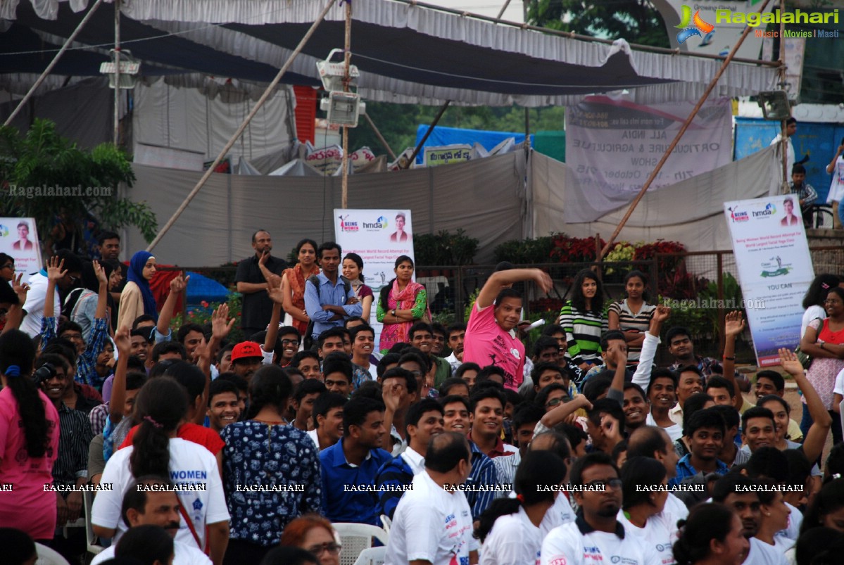 Being Women Ruchika Sharma enters Guinness World Record and creates History of India for Largest Facial Yoga Class