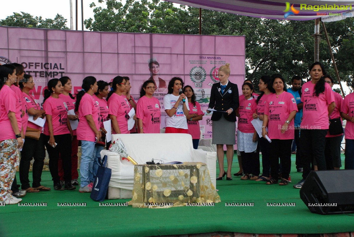 Being Women Ruchika Sharma enters Guinness World Record and creates History of India for Largest Facial Yoga Class